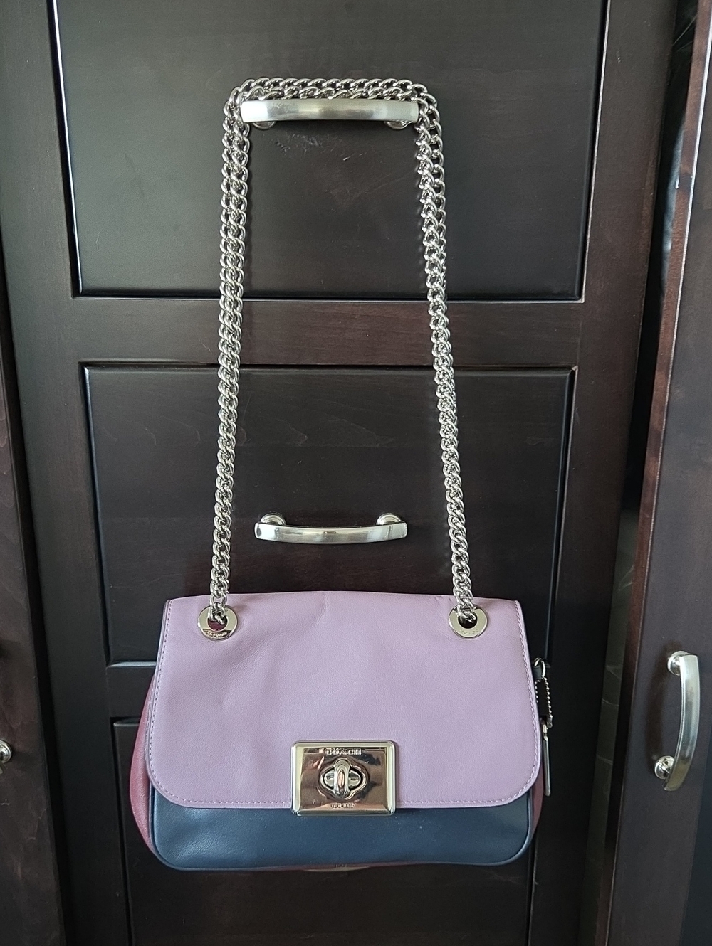 COACH CASSIDY COLORBLOCK LEATHER CROSSBODY — STYLE F72686 - EUC